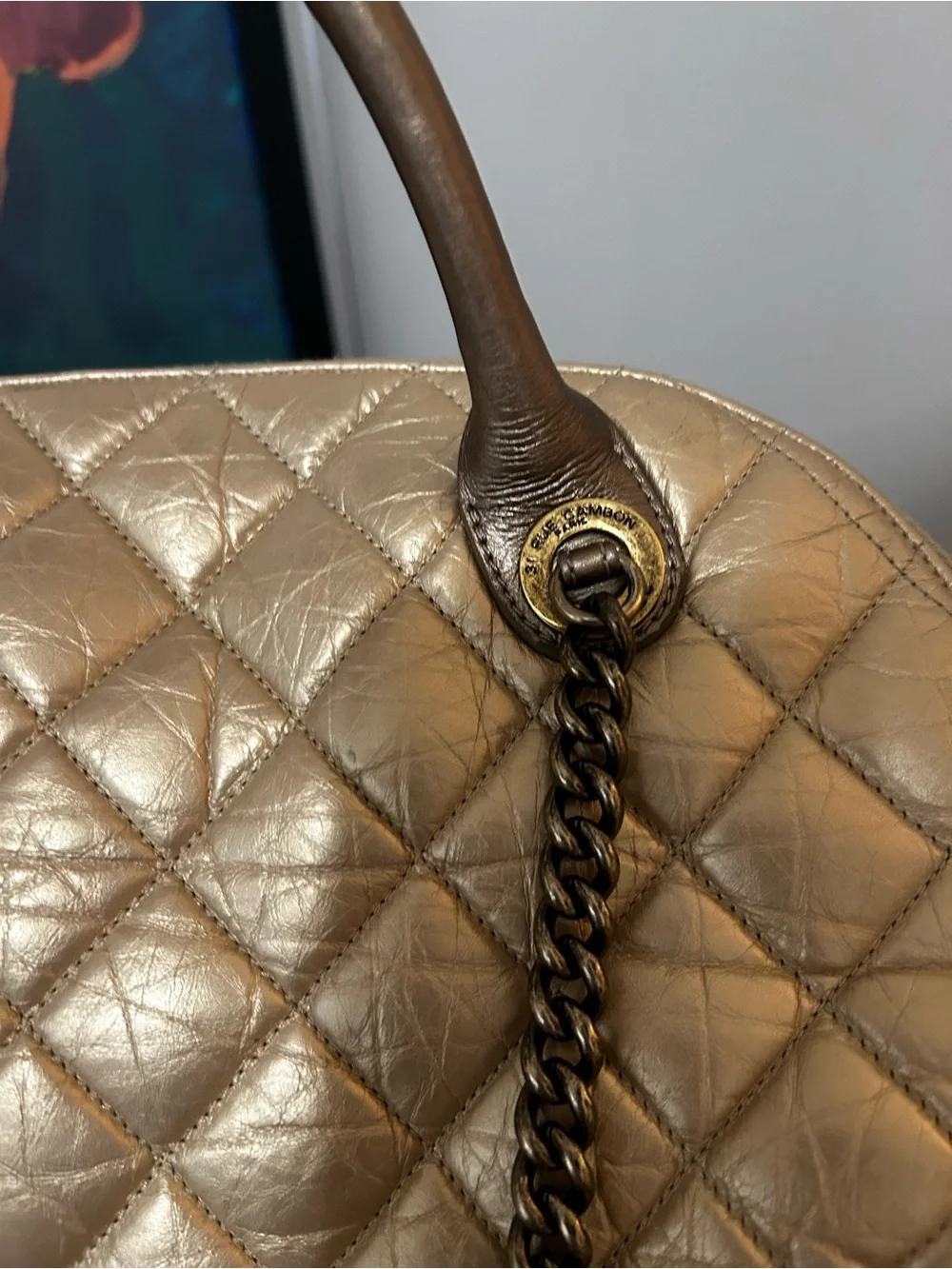 CHANEL Metallic Gold Bag - Picture 9 of 14